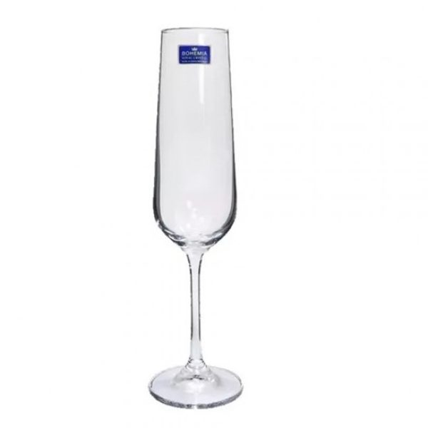 Чаши за шампанско Crystalite Bohemia Strix, 200 ml, 6 бр