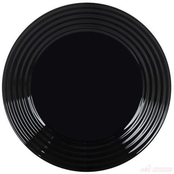 Десертна чиния 19 см Harena Black, черен цвят, 6 броя, Luminarc Франция