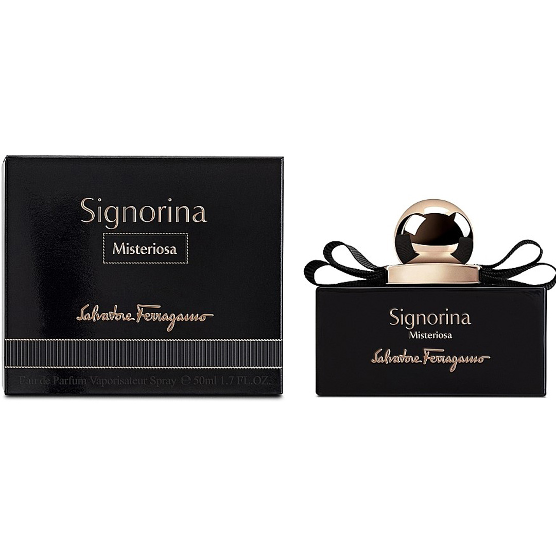 Комплект парфюмна вода + 50мл лосион за тяло Ferragamo Signorina Misteriosa EDP 100ML + BL 50ML + POCHE/