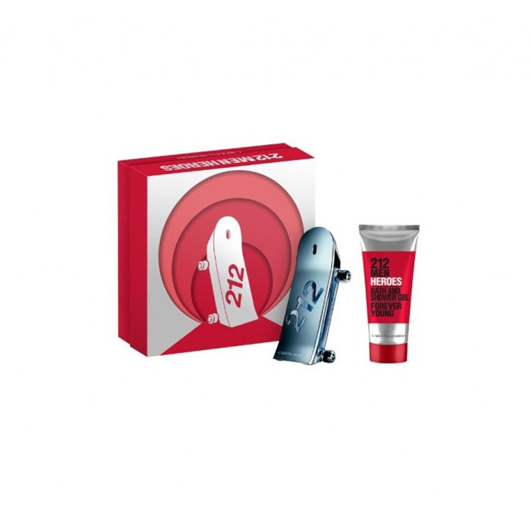 Комплект за мъже Carolina Herrera 212 Heroes - Eau de Toilette 90 мл + Душ гел 100 мл