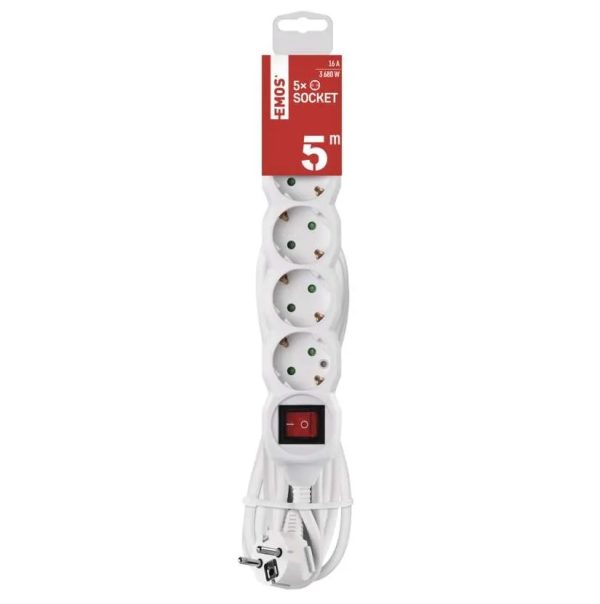 Разклонител P1525r 5-ца 5м С Ключ 16а 3450