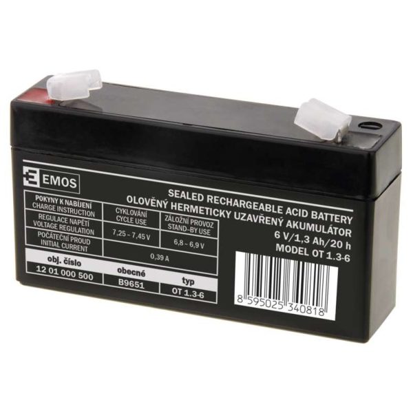 Акумулатори Оловни Emos 6V-1.3Ah В9651/ 3116