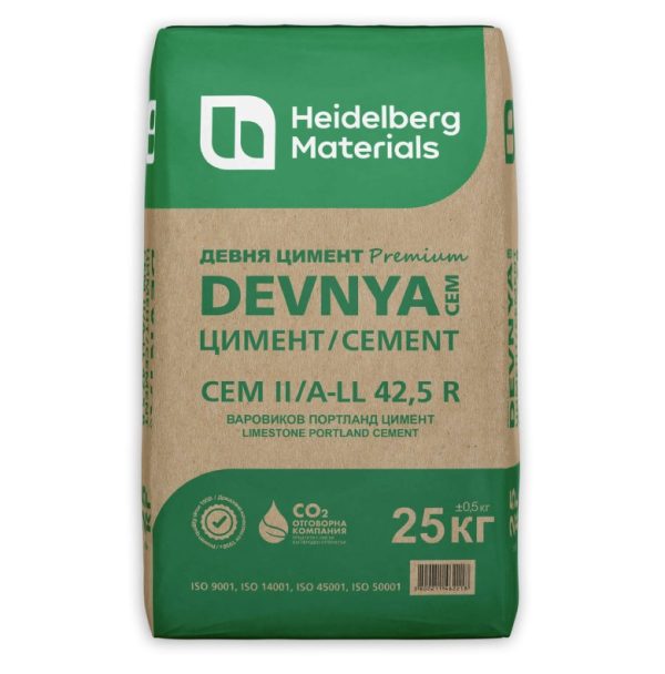 Цимент Портланд PREMIUM CEM II/A-LL42.5 R 25кг Девня