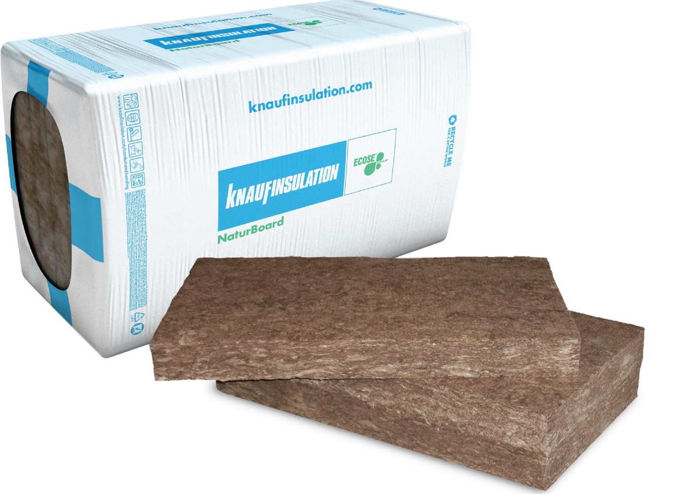Каменна вата Knauf Insulation за стени и покрив 3.6 м2/опак., 100x600x1000 мм, NaturBoard FIT/526243