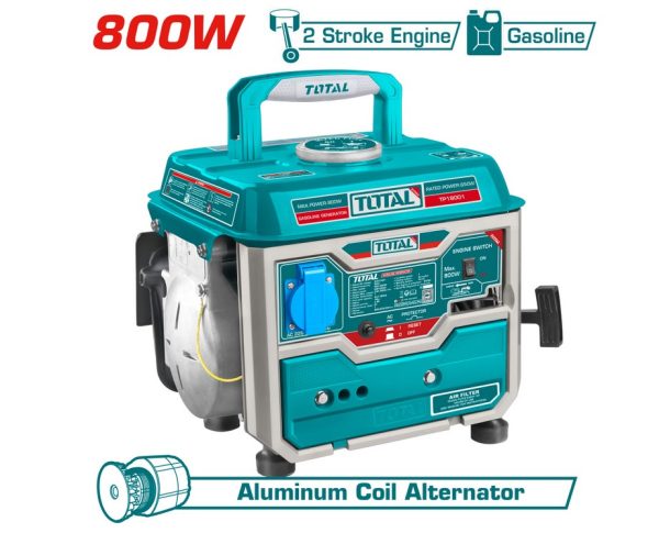 Бензинов генератор TOTAL TP18001, 800 W