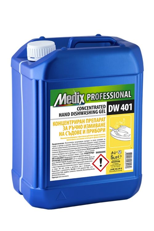 Концентриран гел за ръчно измиване на съдове и прибори (цитрус) Medix DW 401