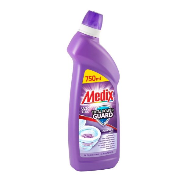 Почистващ препарат за тоалетни 750 мл, Лавандула Medix WC Total Power Guard Lavender