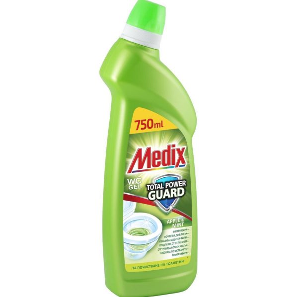 Препарат За Почистване На Тоалетна Ябълка И Мента 750 Мл Medix Total Power Guard