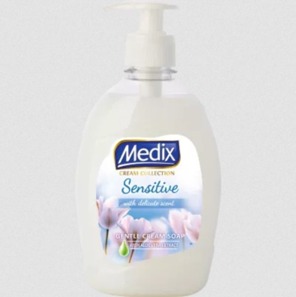 Сапун Течен с Помпа 400мл Medix Cream Collection Бял