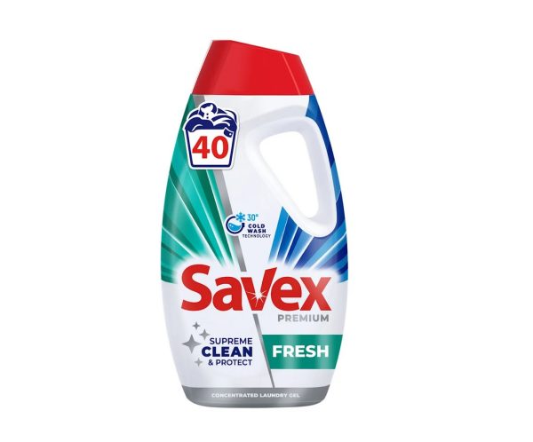 Течен Перилен Препарат За Цветни Дрехи 1,8л, 40 Пранетa Savex Premium Fresh