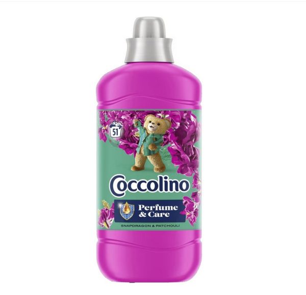 Омекотител За Пране Coccolino Snapdragon Patchouli, 1.275 Литра, Меки И Пухкави Дрехи, 51 Пранета