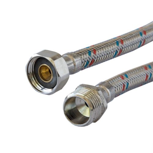 Гъвкава връзка за чиста вода 150 см гайка Ж3/8" х нипел М1/2"