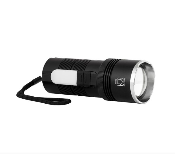 LED Фенер със зуум, странично светене и power bank функция 10W/3W, 6500K/3500K, 5V DC, IP44