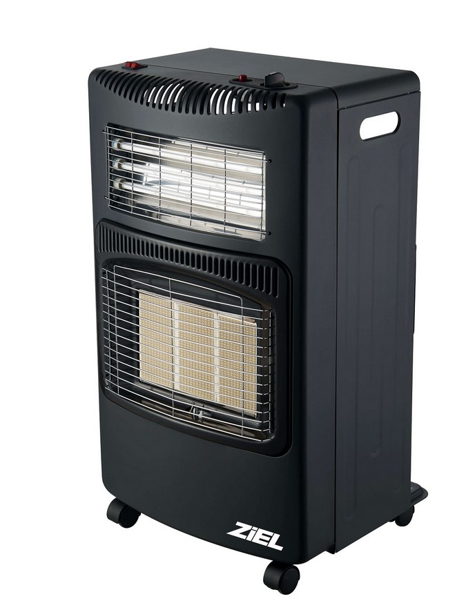 Газова печка за отопление Ziel LQ-HE01, 1.3 kW - 4.2 kW, 8-15 кг, газ + електричество