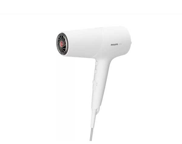 Сешоар Philips BHD500/00, 2100W, Технология ThermoShield, Грижа с йони, 2 настройки на скорост, 3 нива на температура, Концентратор 14 мм, Бял