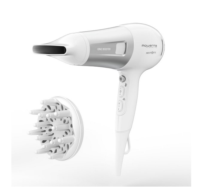 Сешоар ROWENTA PowerLine CV5930F0, 2400W, 3 стъпки на температура, 2 стъпки на скорост, Студена въздушна струя, Бял