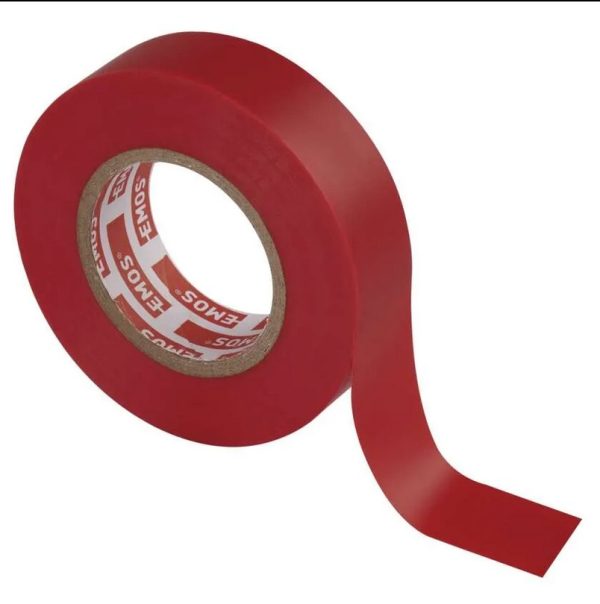 Изолационна лента PVC 19/20, EMOS 0,13мм х 19мм х 10м , Цвят: червен