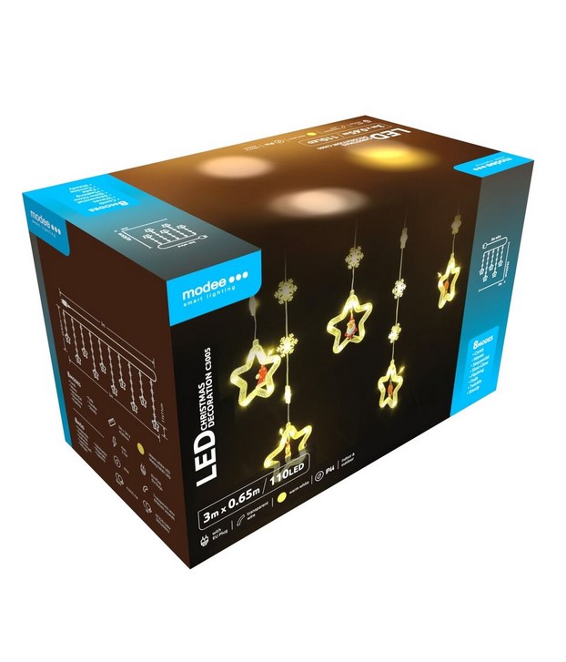 Коледна LED декорация Modee с адаптер C3005 (110LED/3m) 2.7W 3Х0.65M IP44
