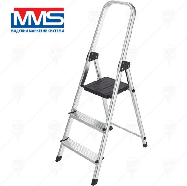 Стълба Алуминиева Домакинска 2+1 Mms / 2.50 М / 150 Кг / En131
