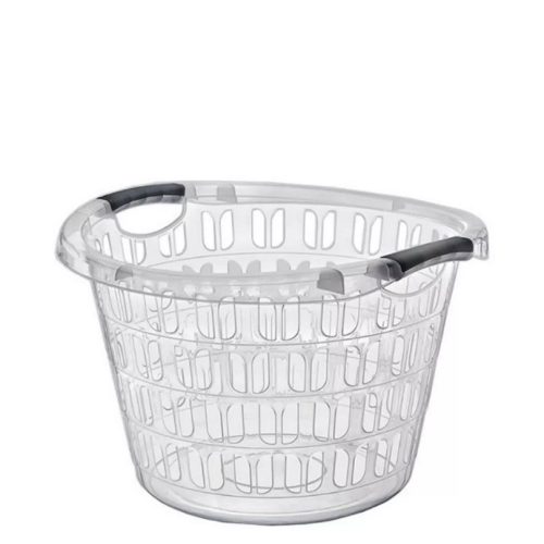 Кош за бельо кръг прозрачен е-293