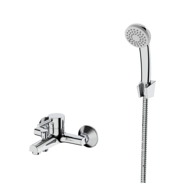 Стенен смесител за вана и душ INTER CERAMIC Kristi ICF 6258290C, месинг, с аксесоари