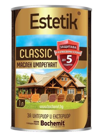 Импрегнант на маслена основа 1л- Бохемит Estetik Classic, Цвят класик дъб