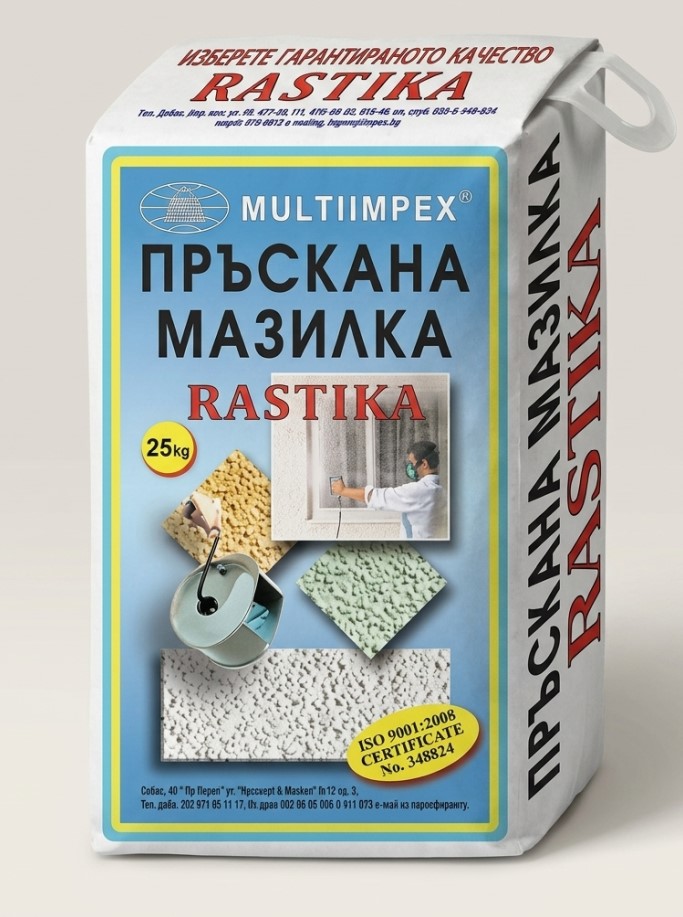 Бяла пръскана мазилка Multiplex Rastika -25кг