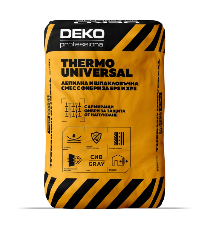 Лепило и шпакловка с фибри за топлоизолация – Оргахим DEKO professional Thermo Universal – 25 кг - Image 2