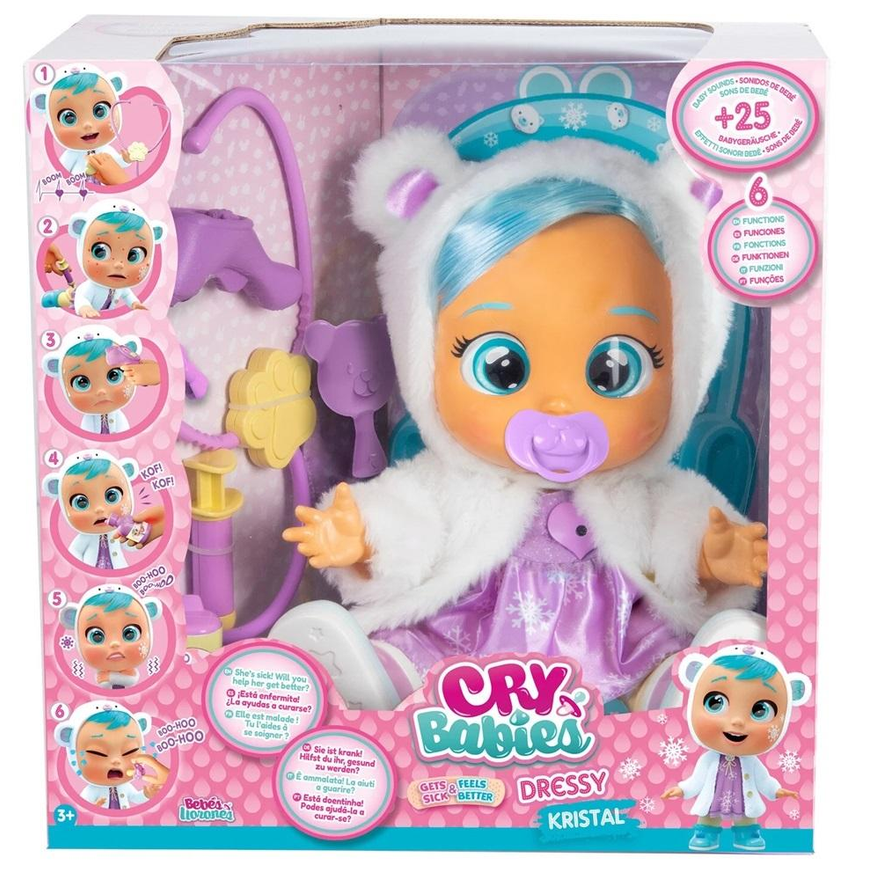 Плачеща кукла IMC Toys CRYBABIES Болно бебе Kristal със сълзи 904125