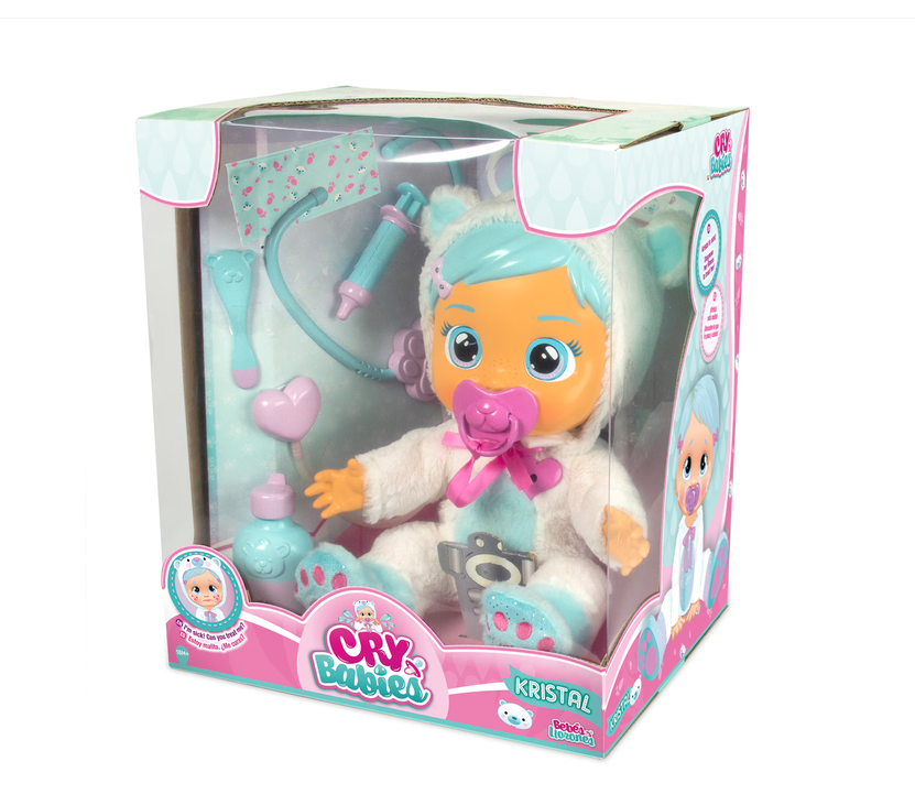 Плачеща кукла IMC Toys CRYBABIES Болно бебе Kristal със сълзи 904125 - Image 2