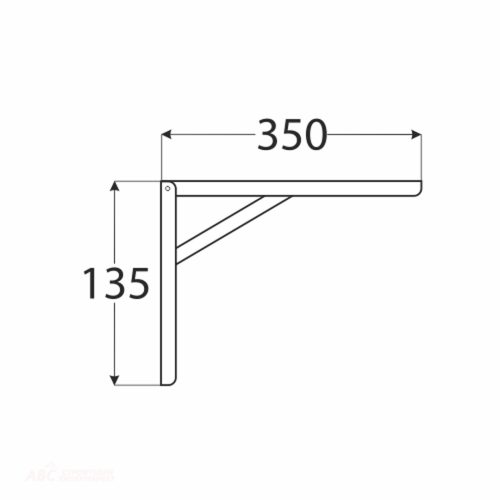 КОНКУРЕНТ КОНЗОЛА WSC 350/135 ПАД. ПЛОТ ХРОМ (1)590201