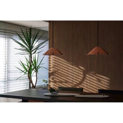 Декоративен PVC Стенен Панел – Кафяв, 3000 × 195 × 14 мм (DIY-195X14X3-2), Произход: Китай