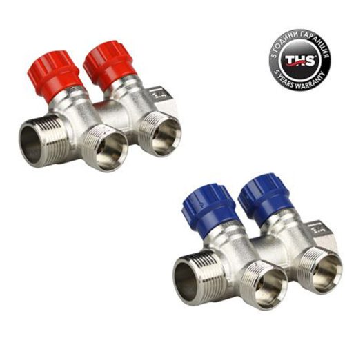 Щампован колектор с вентили 1" х 24*19 sanitary c2