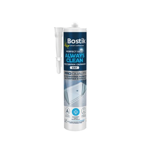 Неутрален силикон Bostik Perfect Seal Always Clean, 280 мл, прозрачен