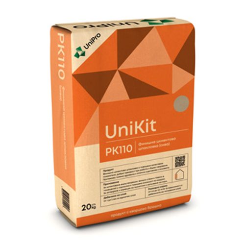 УНИКАЛПРОЕКТ ФИНИШНА ЦИМЕНТОВА ШПАКЛОВКА СИВА 20КГ PK 110