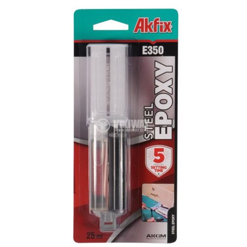 Епоксидно лепило течна стомана Akfix Е350 5-минутно 25 мл