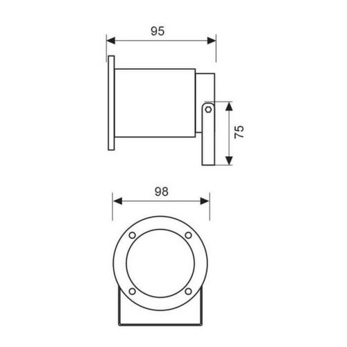 ГРАДИНСКИ ФАСУНГА ACER/BR - 230V - GU10 - BK - IP65