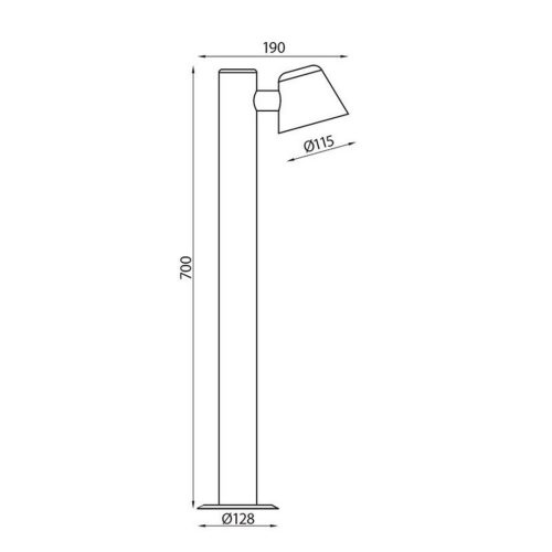 ГРАДИДЕНСКО ОСВЕТЛЕНИЕ OSAKA 230V 70cm,черно/PS 1xGU10BK /004347