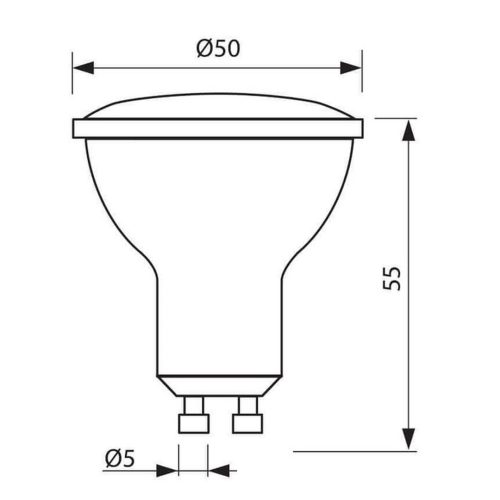 LED насочена лампа студ.светл. 7w GU10W 4000k /4171