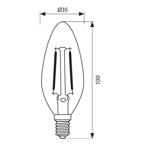 Крушка BFO35 LED 4w E14 WW VIV004091