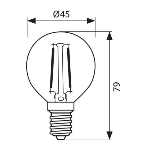 Крушка GFO45 LED 4w E14 WW VIV004095