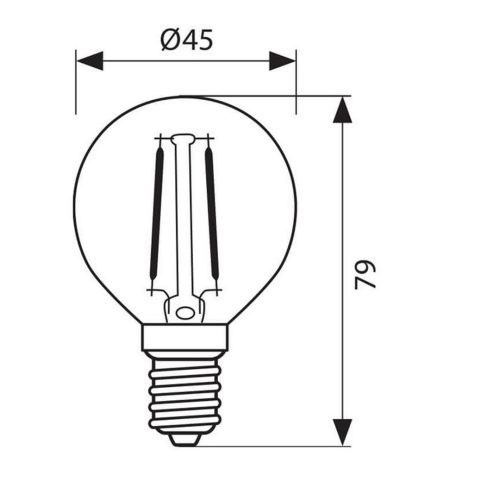 Крушка GFO45 LED 4w E27 WW VIV004093