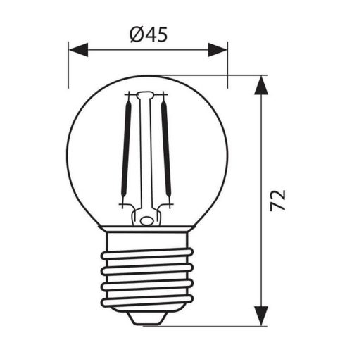 КРУШКА LED GFO45 4W E27 CL VIV004094 ВИВА