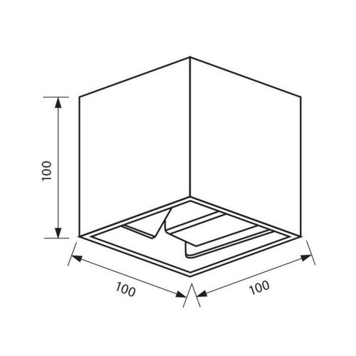 LED ОСВЕТИТЕЛНО ТЯЛО 230V IP54 STARK LED 2X3W SQ/BK 4625