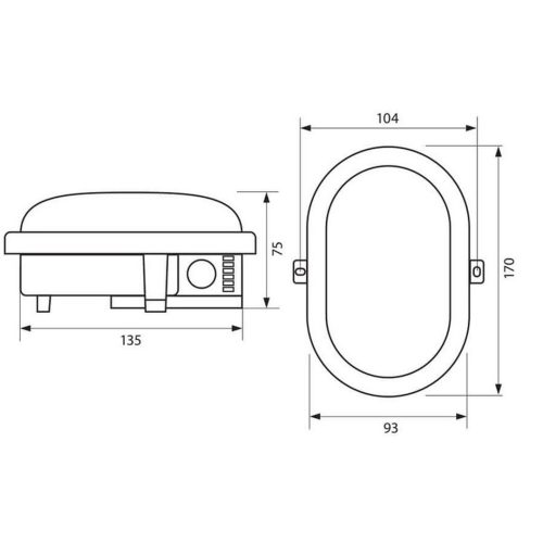 ПЛАФОНИЕРА LED RENE 230V неутрална светлина IP54 8W BK/CL 4000K/003961