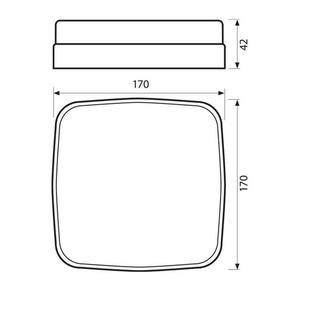 0000012992.jpg LED ПЛАФОНИЕРА СТУДЕНА СВЕТЛИНА IP54 BALI/S LED 16W CL 4000K 004148