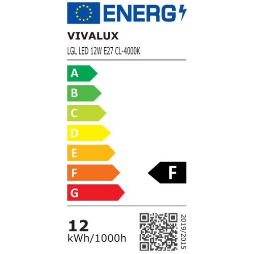 LED лампа 230v,студена светл.lgl 15w E27 W 6400к LARGO LED VIV004114