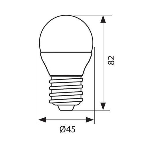 ЛАМПА GCL 6W E27 CL 4000K 3411