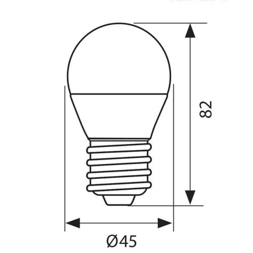 LED лампа 230v дневна светлина MGL 8w E27 W 6400к MAX LED 004464
