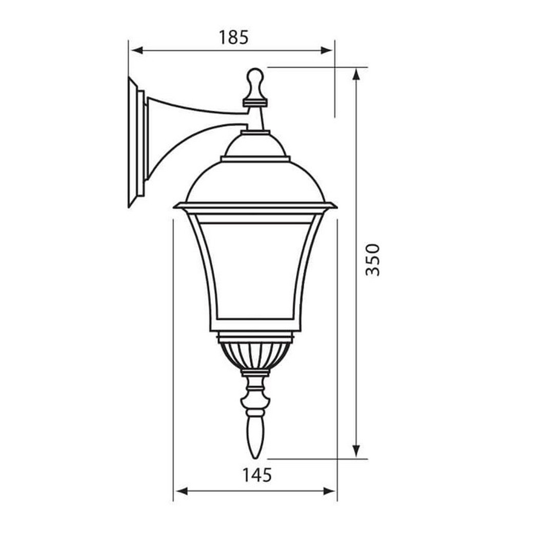 0000013108.jpg Стенен фенер с горен носач 230v червена патина WD005/RE SOFIA IP44 004209
